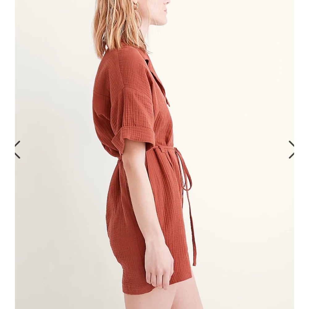 Madewell Olive Green Button-Up Romper - Picture 7 of 7